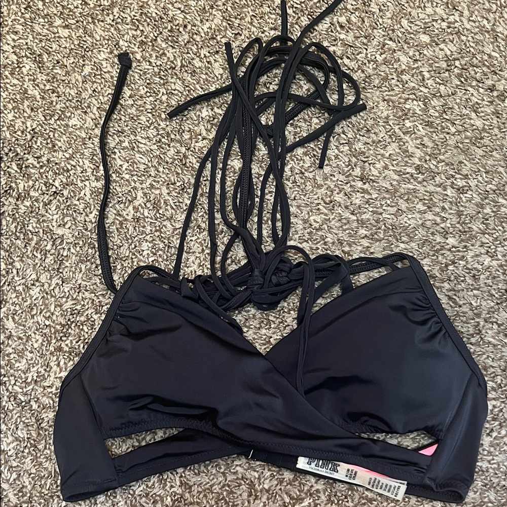 PINK Victoria's Secret Black Bikini Top